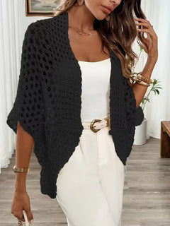Oversized cardigan met hollow-out design