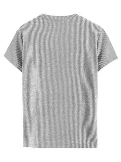 Casual heren T-shirt met jacquard patroon