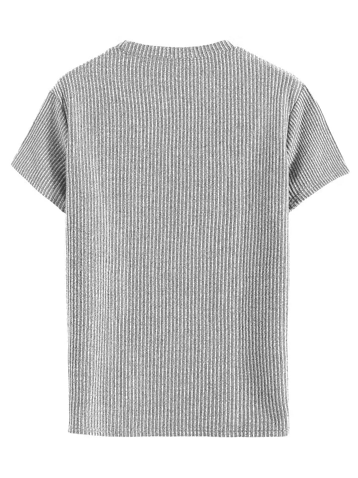 Casual heren T-shirt met jacquard patroon