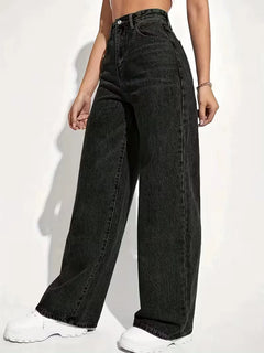 Wide leg broek met hoge taille