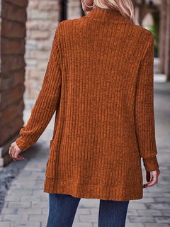 Open vest met ribbelstructuur