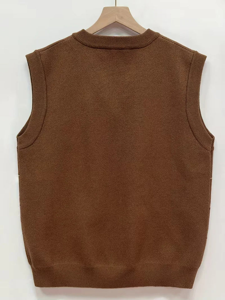 Mouwloos vest met V-hals