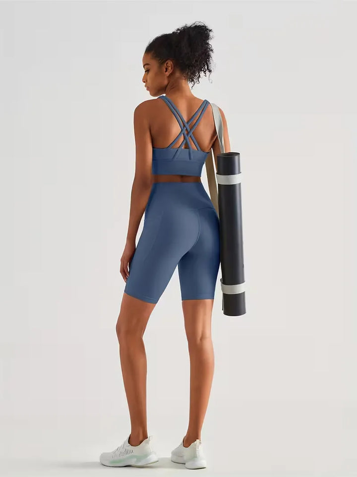 Sportshort met hoge taille
