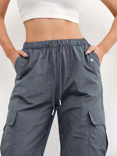 Cargo broek met hoge taille