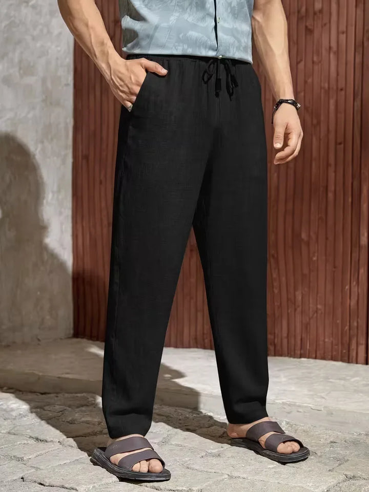 Pantalons met drawstring en straight leg