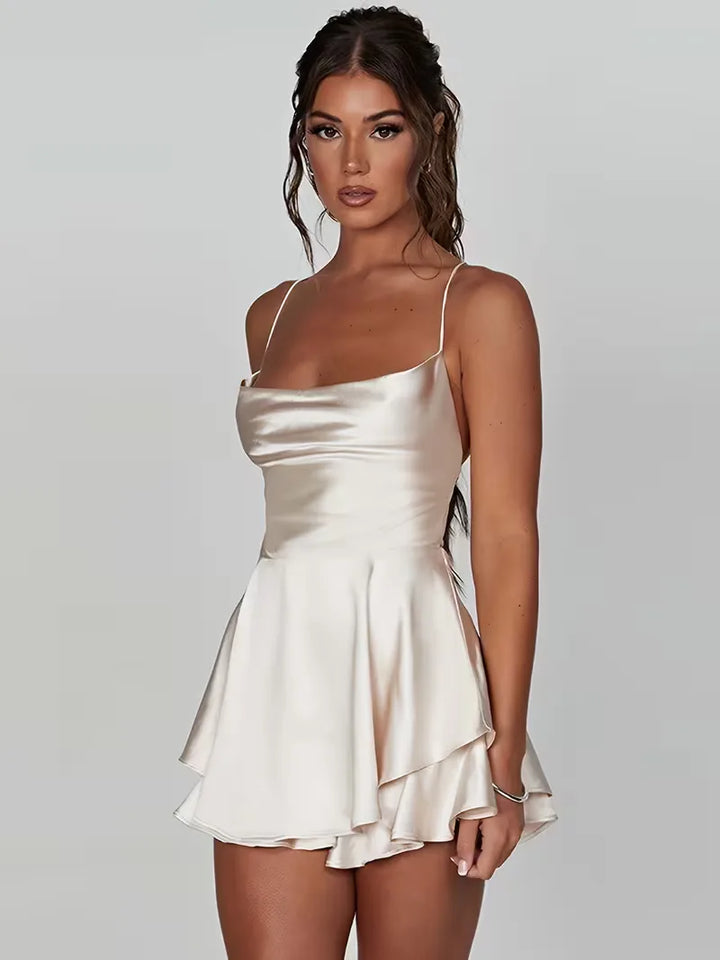 Feestjurk met spaghetti straps