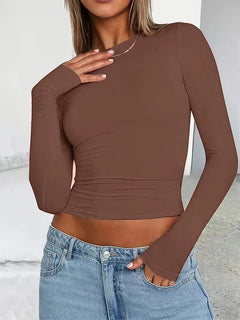 Longsleeve cropped slim fit