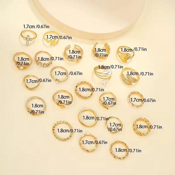 Set van 22 vintage ringen