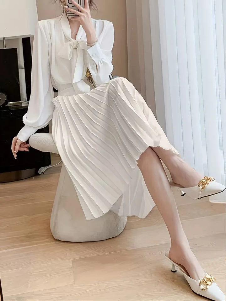 Plooirok met hoge taille