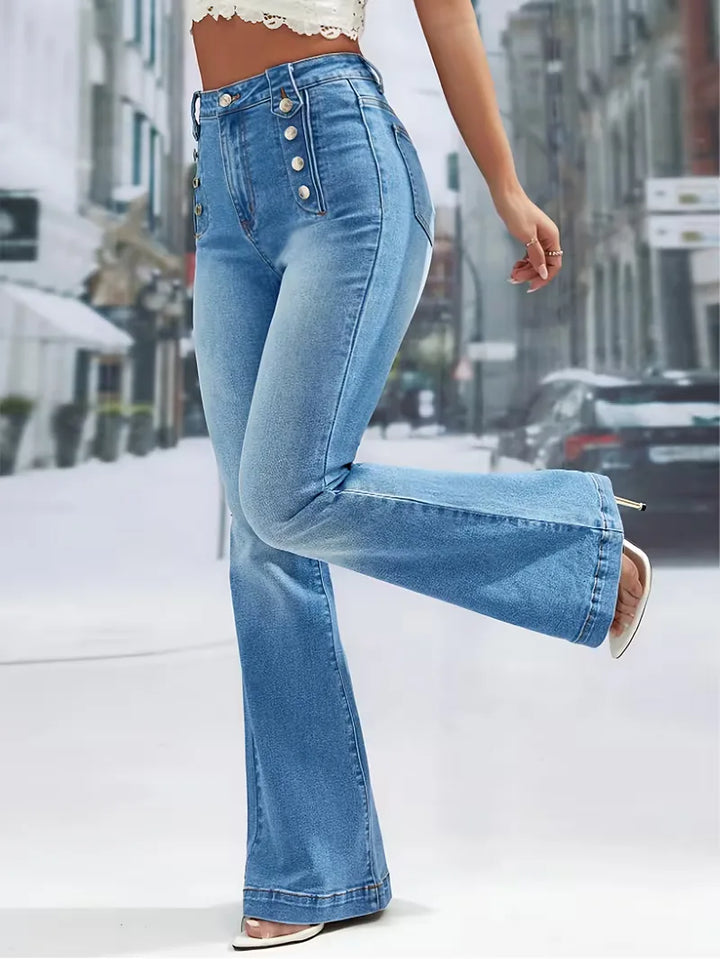 Flared jeans met hoge taille