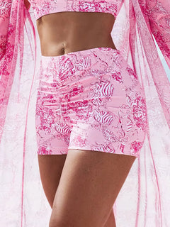 Cover-up met halternek en shorts