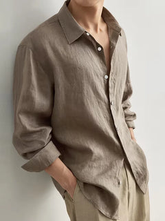 Casual heren shirt met lange mouwen
