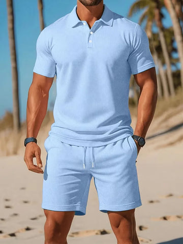 Zomer kledingset met polo en shorts