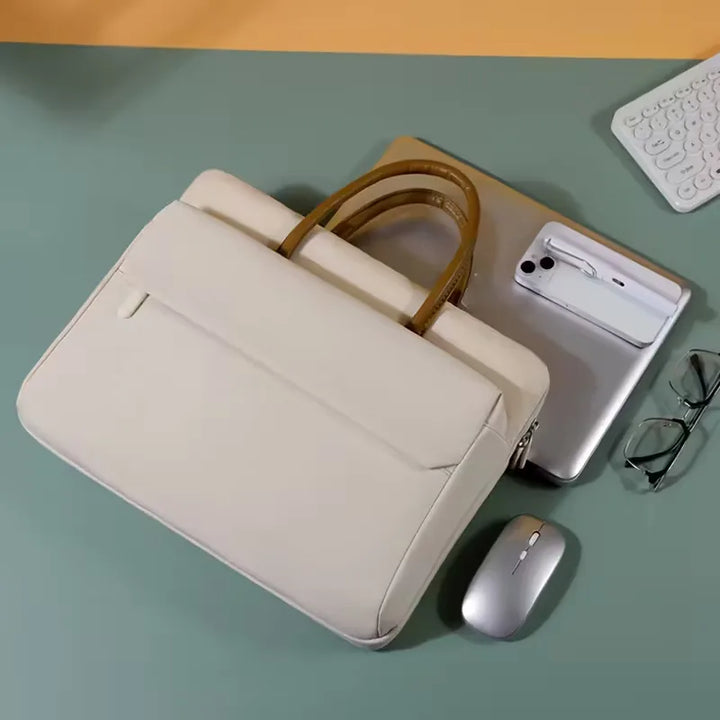 Laptoptas met voorvak en rits