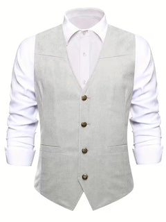 Gilet met V-hals en knopen