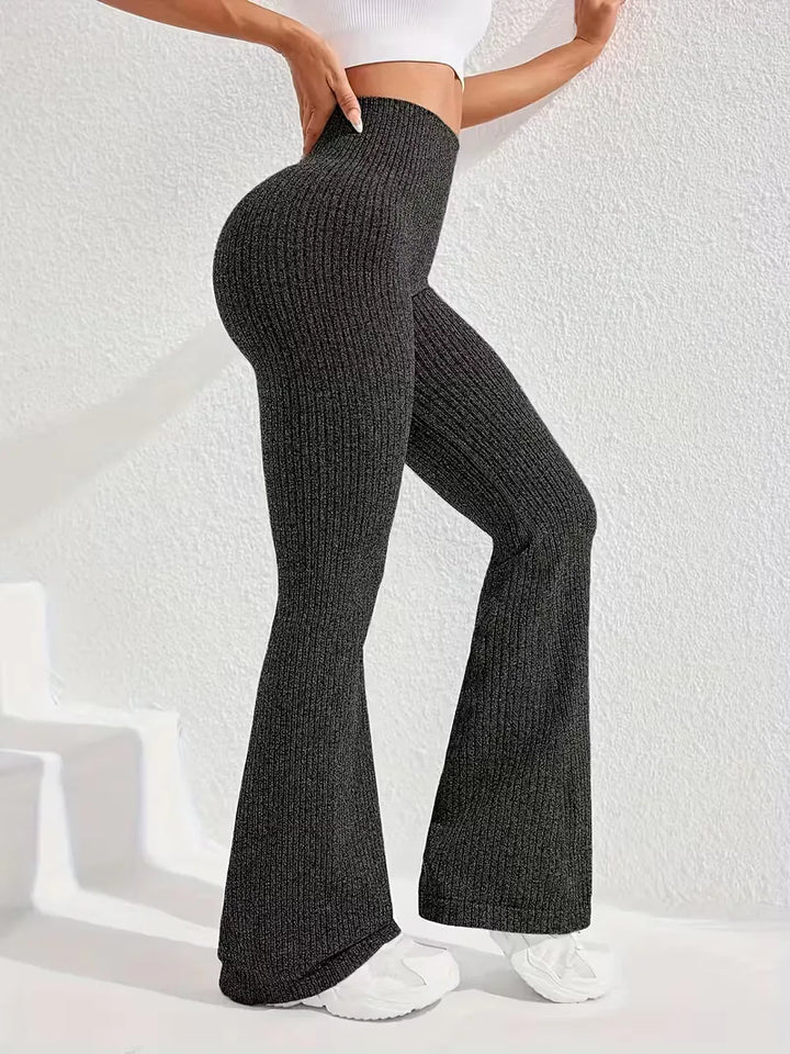 Legging met hoge taille en flared leg