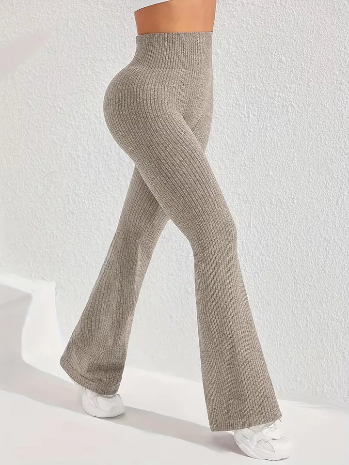 Legging met hoge taille en flared leg