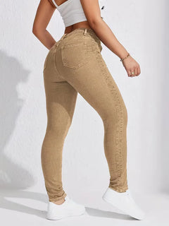 Skinny jeans met high waist