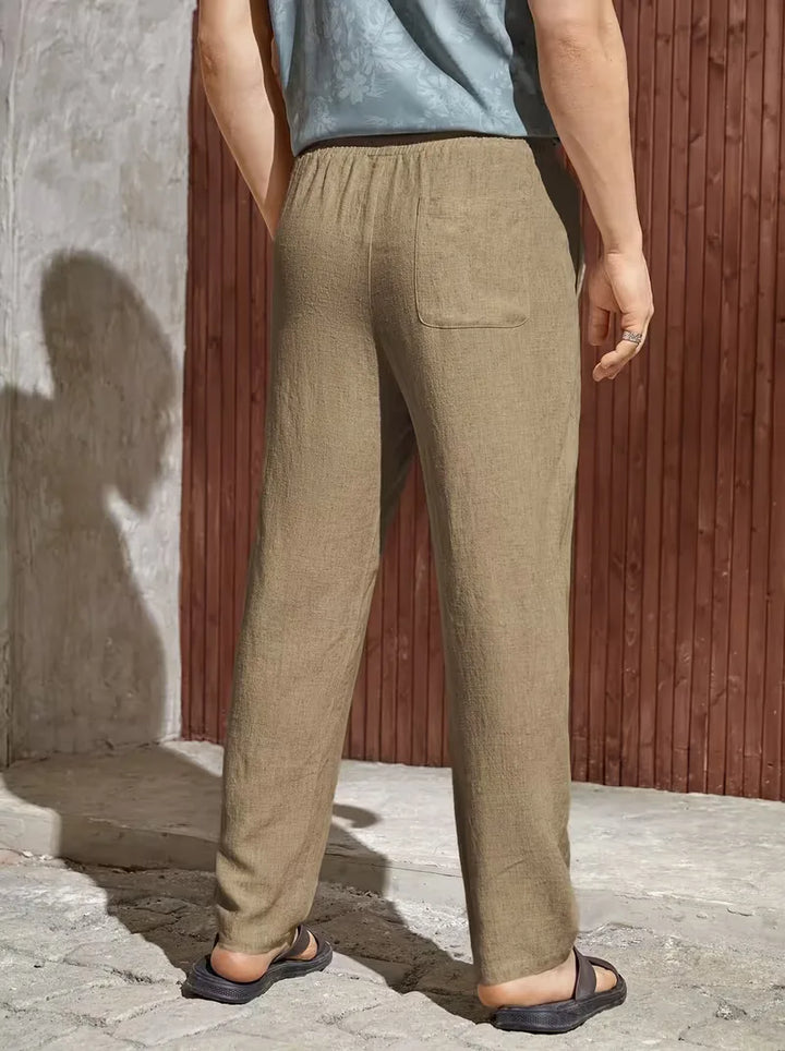 Pantalons met drawstring en straight leg
