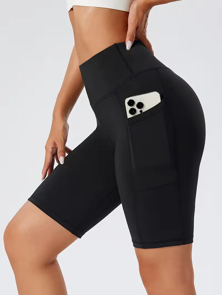 Slim-fit high-waisted shorts