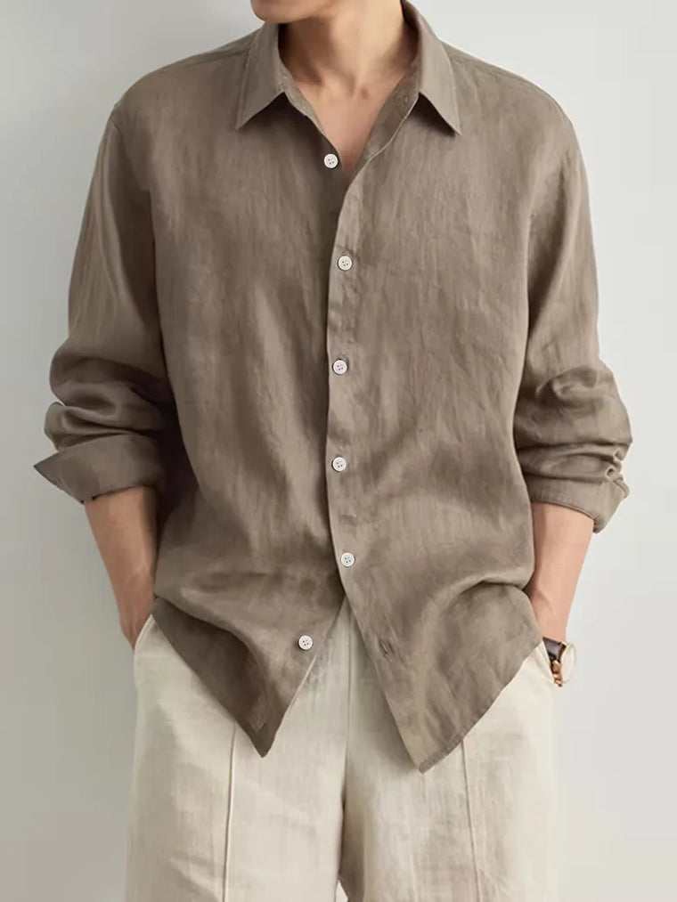 Casual heren shirt met lange mouwen