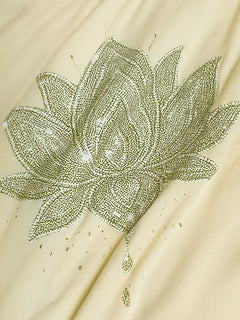 T-shirt met lotus bloemenprint