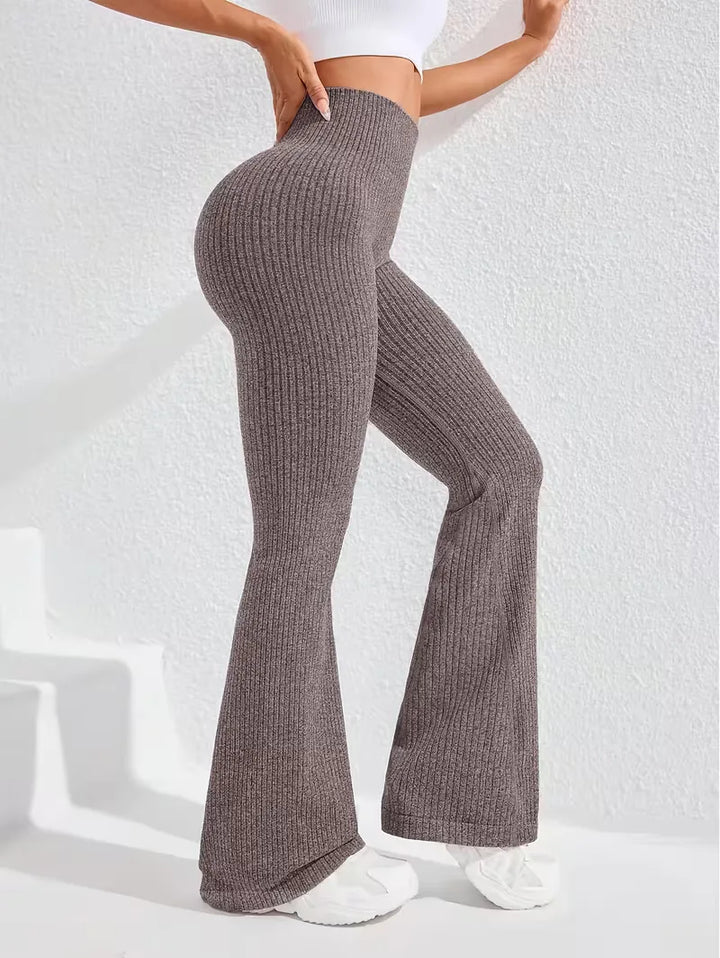 Legging met hoge taille en flared leg