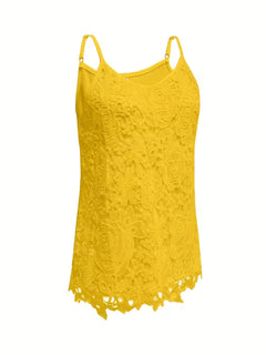 kanten tanktop met V-neck