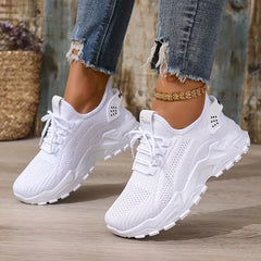 Lage sneaker met mesh bovenkant