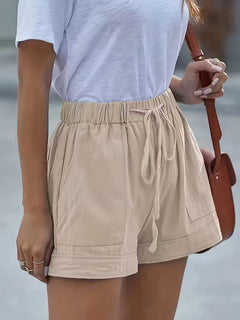 Korte broek met elastische taille