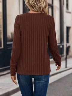Longsleeve met ribbelstructuur