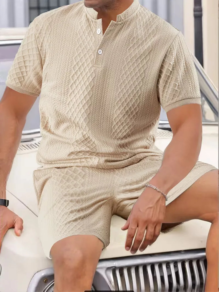 Zomer kledingset met jacquard patroon