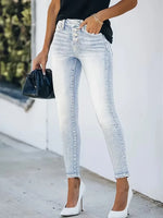 Skinny jeans met hoge taille