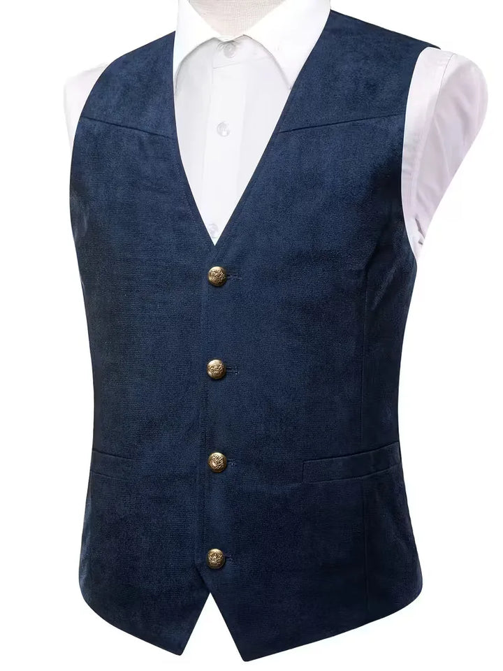 Gilet met V-hals en knopen