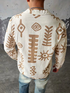 Casual overhemd met abstract print