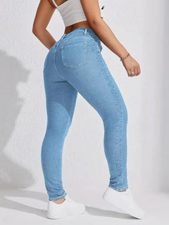 Skinny jeans met high waist