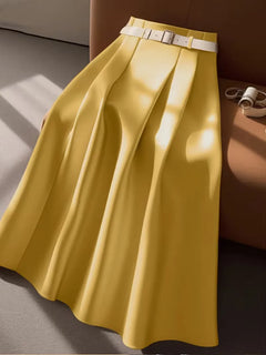Plooirok met hoge taille