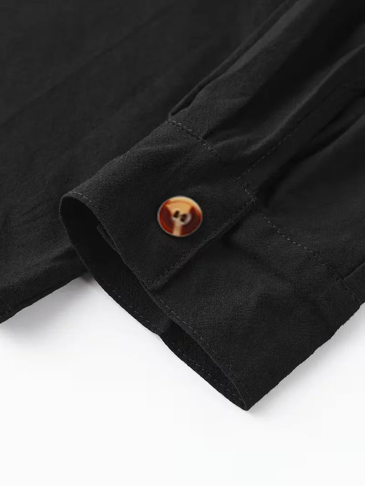 Heren pak met mandarin kraag