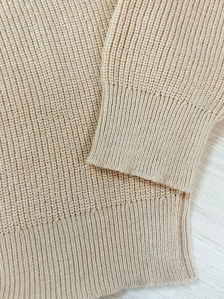 Zip-up trui met ribbelstructuur