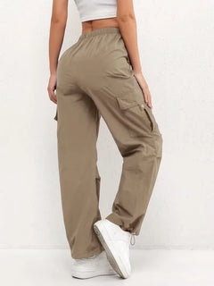 Cargo broek met hoge taille