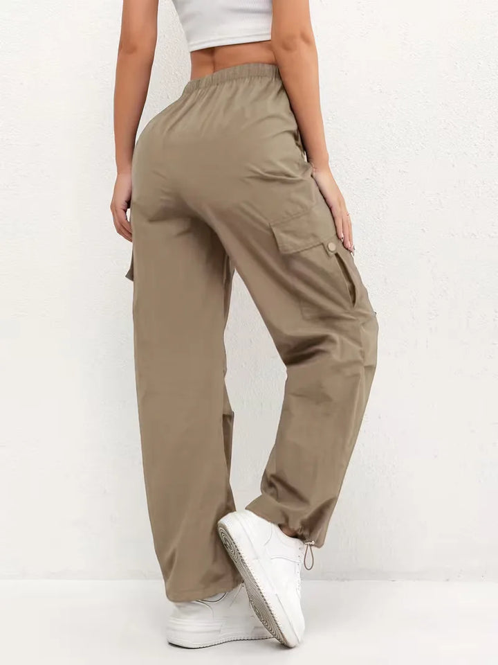 Cargo broek met hoge taille