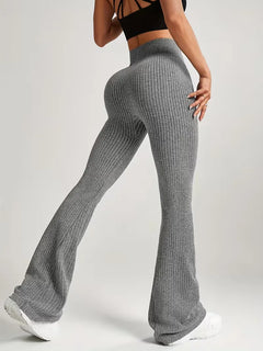 Legging met hoge taille en flared leg