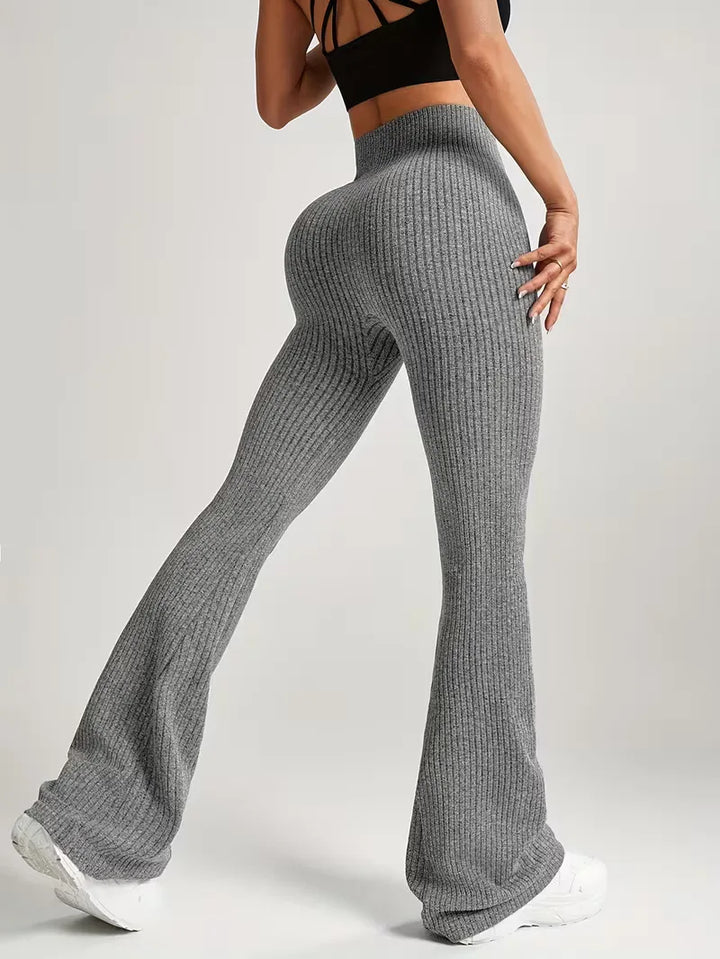Legging met hoge taille en flared leg