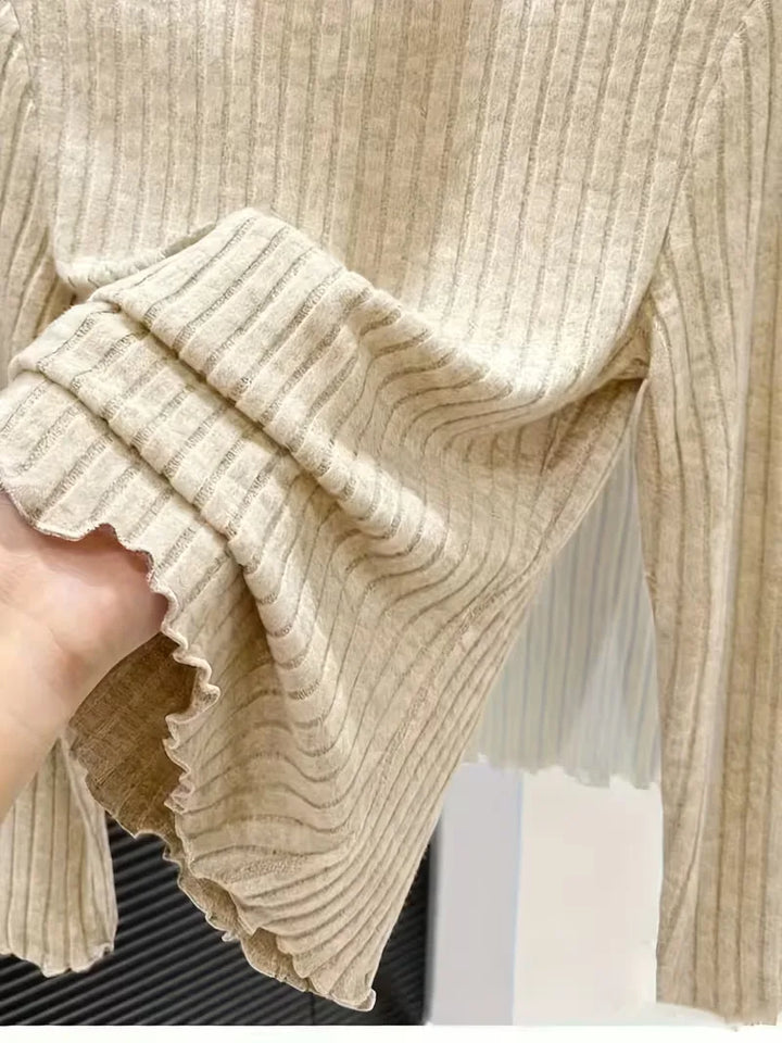 Longsleeve met mock neckline