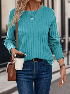 Longsleeve met ribbelstructuur
