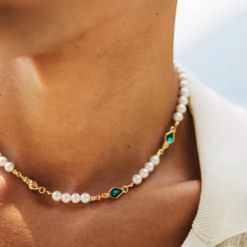 Ketting met imitatie parels