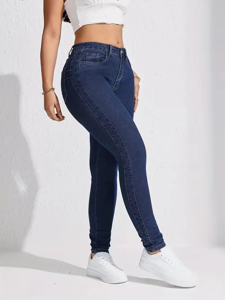 Skinny jeans met hoge taille