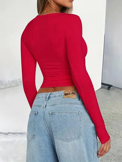 Longsleeve cropped slim fit