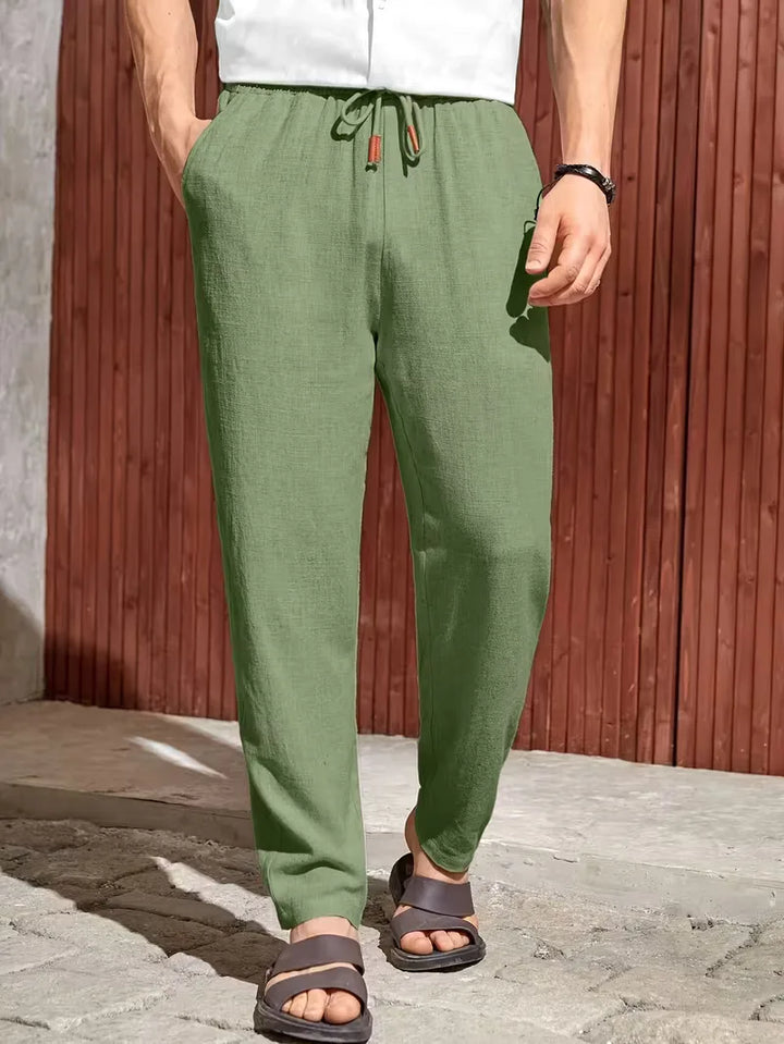 Pantalons met drawstring en straight leg