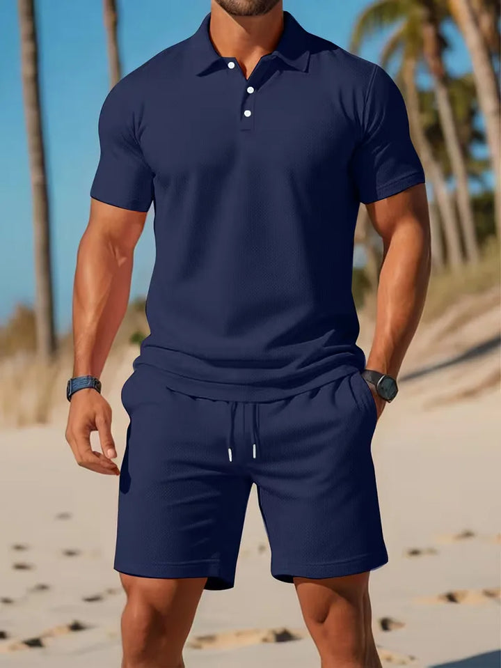 Zomer kledingset met polo en shorts